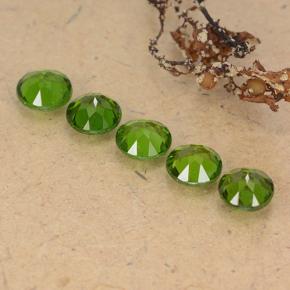 Gemas de diopsido de cromo verde natural de 2,61 ct, corte redondo, VS