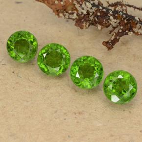 Gemas de diopsido de cromo verde natural de 2,31 ct, corte redondo, VS