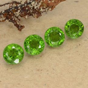 Gemas de diopsido de cromo verde natural de 2,31 ct, corte redondo, VS