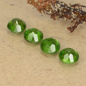 Gemas de diopsido de cromo verde natural de 2,31 ct, corte redondo, VS