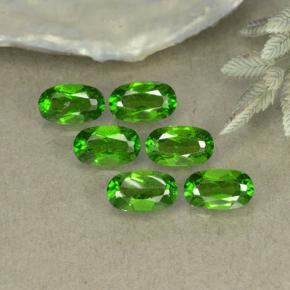 Gemas de diopsido de cromo verde natural de 1,42 ct, corte óvalo, VS-SI