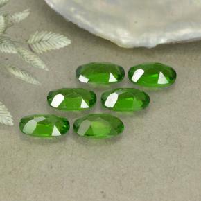 Gemas de diopsido de cromo verde natural de 1,42 ct, corte óvalo, VS-SI