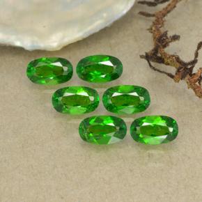 Gemas de diopsido de cromo verde natural de 1,63 ct, corte óvalo, VS-SI