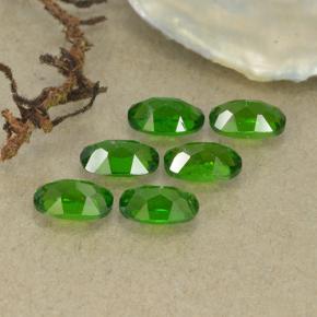 Gemas de diopsido de cromo verde natural de 1,63 ct, corte óvalo, VS-SI