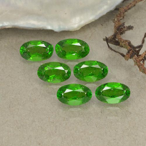 Gemas de diópsido de cromo Verde oscuro medio natural de 1.50 ct, Corte Óvalo, VS-SI
