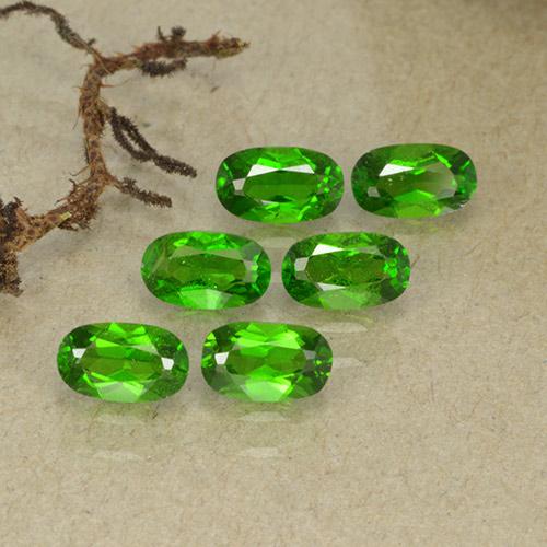 Gemas de diopsido de cromo verde natural de 1,67 ct, corte óvalo, VS-SI