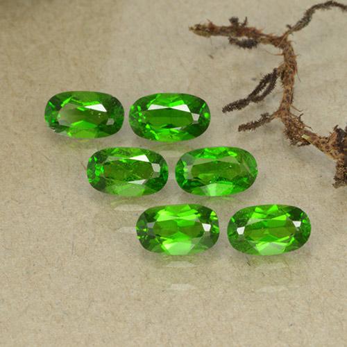 Gemas de diopsido de cromo verde natural de 1,67 ct, corte óvalo, VS-SI