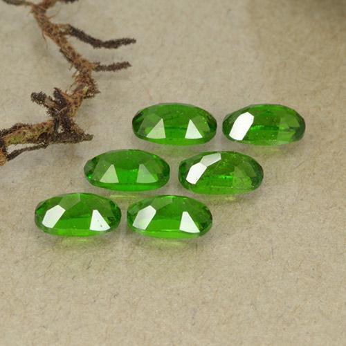 Gemas de diopsido de cromo verde natural de 1,67 ct, corte óvalo, VS-SI