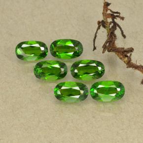 Gemas de diopsido de cromo verde natural de 1,50 ct, corte óvalo, VS-SI