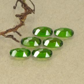 Gemas de diopsido de cromo verde natural de 1,50 ct, corte óvalo, VS-SI