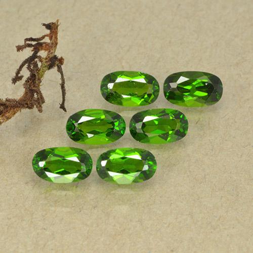 Gemas de diopsido de cromo verde natural de 1,62 ct, corte óvalo, VS-SI