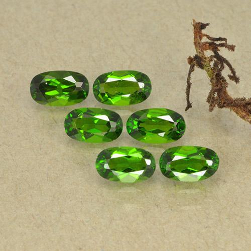 Gemas de diopsido de cromo verde natural de 1,62 ct, corte óvalo, VS-SI