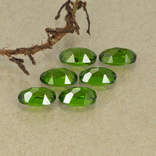 Gemas de diopsido de cromo verde natural de 1,62 ct, corte óvalo, VS-SI