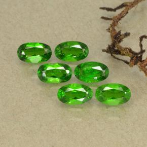 Gemas de diopsido de cromo verde natural de 1,54 ct, corte óvalo, VS-SI