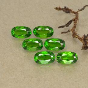 Gemas de diopsido de cromo verde natural de 1,57 ct, corte óvalo, VS-SI