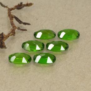 Gemas de diopsido de cromo verde natural de 1,57 ct, corte óvalo, VS-SI