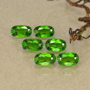 Gemas de diopsido de cromo verde natural de 1,69 ct, corte óvalo, VS-SI