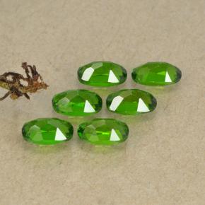 Gemas de diopsido de cromo verde natural de 1,69 ct, corte óvalo, VS-SI