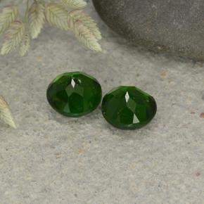 Gemas de diopsido de cromo verde natural de 1,12 ct, corte redondo, VS