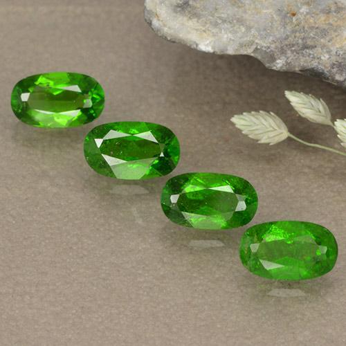Gemas de diópsido de cromo Verde vivo natural de 1.10 ct, Corte Óvalo, VS