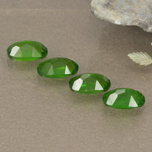 Gemas de diópsido de cromo Verde vivo natural de 1.10 ct, Corte Óvalo, VS