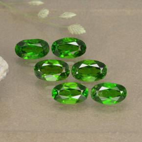 Gemas de diópsido de cromo Verde medio natural de 1.57 ct, Corte Óvalo, VS