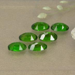 Gemas de diópsido de cromo Verde medio natural de 1.57 ct, Corte Óvalo, VS