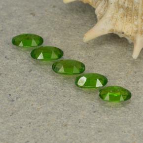 Gemas de diopsido de cromo verde natural de 1,12 ct, corte óvalo, VS