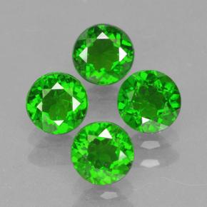 Gemas de diopsido de cromo verde natural de 2,21 ct, corte redondo, VS