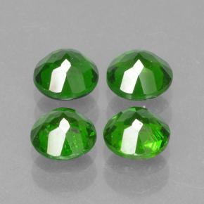 Gemas de diopsido de cromo verde natural de 2,21 ct, corte redondo, VS