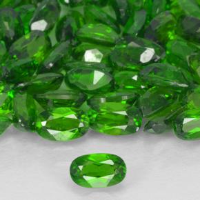 diópsido de cromo Verde vivo natural de 0.24 ct, Ovalada, VS