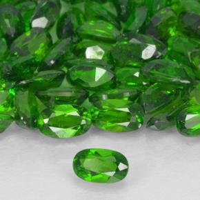 diópsido de cromo Verde vivo natural de 0.24 ct, Ovalada, VS