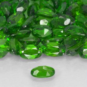 diópsido de cromo Verde vivo natural de 0.24 ct, Ovalada, VS