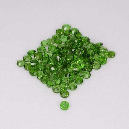 Gemas de diópsido de cromo Verde oscuro medio natural de 2.56 ct, Corte Redondo, VS