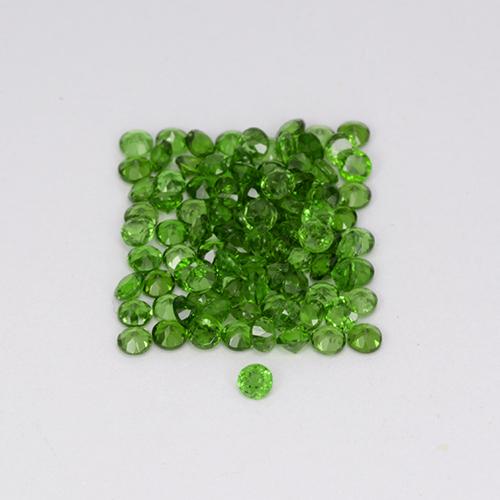 Gemas de diópsido de cromo Verde oscuro medio natural de 2.56 ct, Corte Redondo, VS