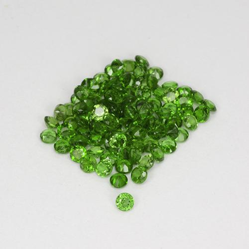 Gemas de diópsido de cromo Verde oscuro medio natural de 2.56 ct, Corte Redondo, VS