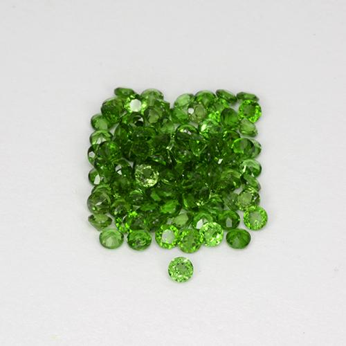 Gemas de diópsido de cromo Verde oscuro medio natural de 2.56 ct, Corte Redondo, VS