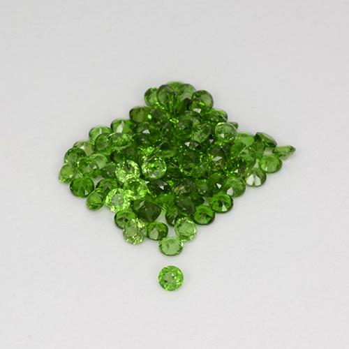 Gemas de diopsido de cromo verde natural de 2,55 ct, corte redondo, VS