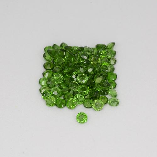 Gemas de diopsido de cromo verde natural de 2,55 ct, corte redondo, VS