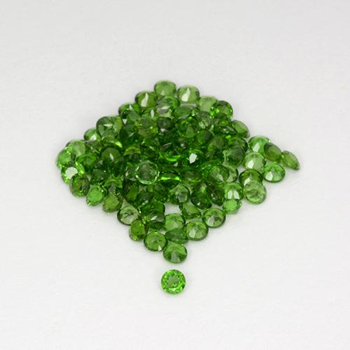 Gemas de diopsido de cromo verde natural de 2,55 ct, corte redondo, VS