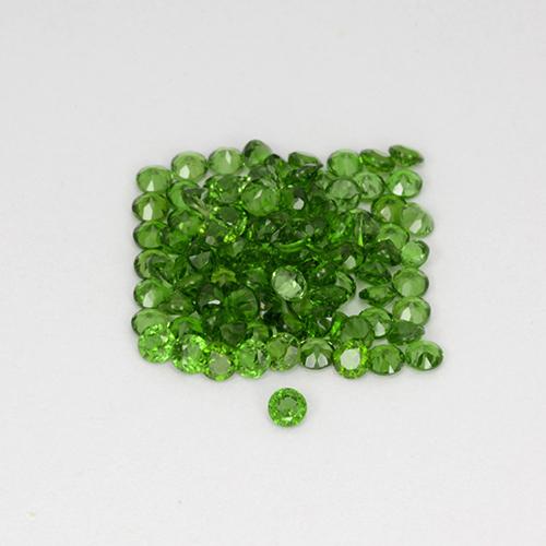 Gemas de diopsido de cromo verde natural de 2,55 ct, corte redondo, VS