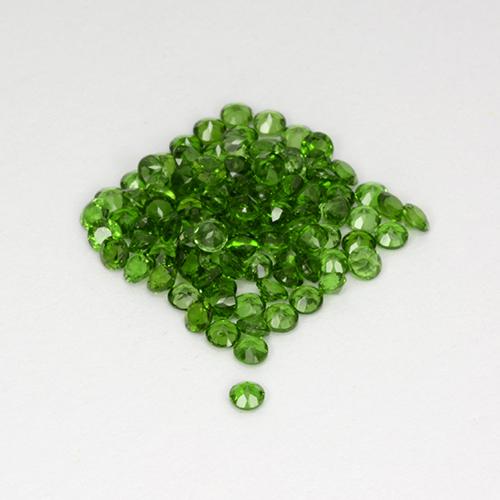 Gemas de diopsido de cromo verde natural de 2,55 ct, corte redondo, VS