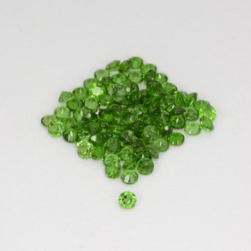 Gemas de diópsido de cromo Verde oscuro natural de 2.56 ct, Corte Redondo, VS