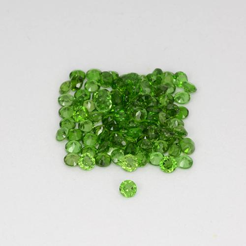 Gemas de diópsido de cromo Verde oscuro natural de 2.56 ct, Corte Redondo, VS