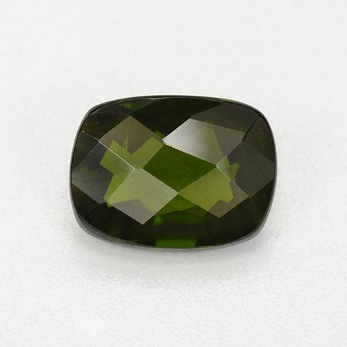 Diopsido de cromo verde natural de 1,41 ct, corte cojín, VVS-VS