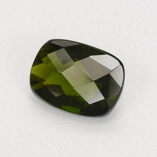 Diopsido de cromo verde natural de 1,41 ct, corte cojín, VVS-VS