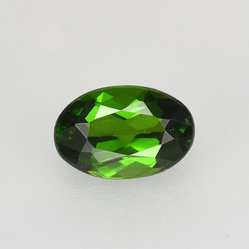 Diopsido de cromo verde natural de 0,69 ct, corte óvalo, VS