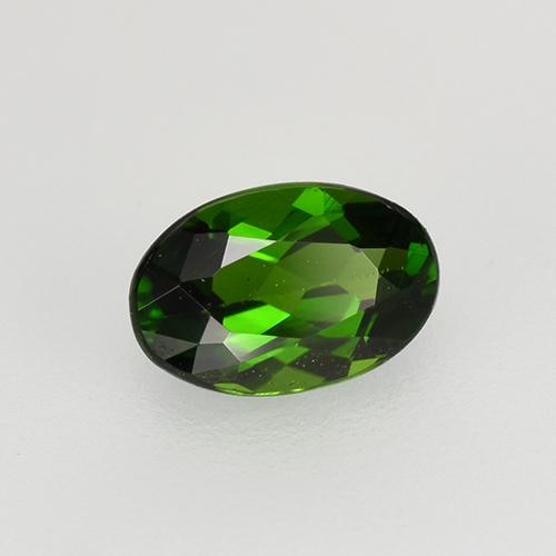 Diopsido de cromo verde natural de 0,69 ct, corte óvalo, VS