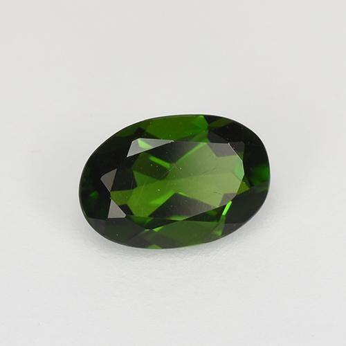 Diopsido de cromo verde natural de 0,58 ct, corte óvalo, VS