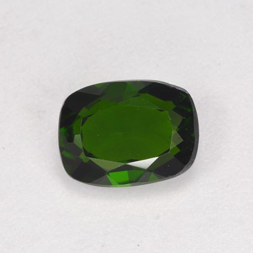 Diopsido de cromo verde natural de 1,44 ct, corte cojín, VVS-VS